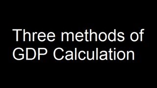 Three methods of GDP Calculation [upl. by Lebam]