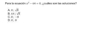 Nivelación de Estudios Segundo ciclo  Ecuación cuadrática pura [upl. by Aleekahs]