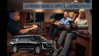 MOBILE OFFICE VEHICLE  BECKER AUTOMOTIVE DESIGN LUXURY CADILLAC ESCALADE ESV 26quot STRETCH LIMOUSINE [upl. by Chandless332]