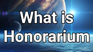 What is HonorariumUrduEnglish [upl. by Airotel]