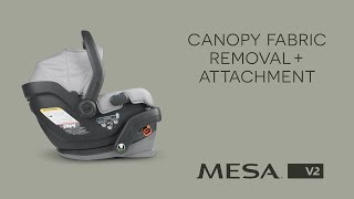 UPPAbaby Mesa V2  Canopy Fabric Removal  Attachment [upl. by Mellie]