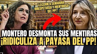 💥¡CAZADA Montero DESMONTA a la SENADORA del PP de FORMA BRUTAL [upl. by Aohk]