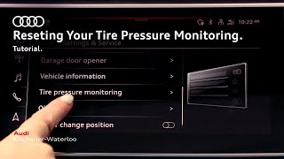 Resetting your Tire Pressure Monitoring System Audi KitchenerWaterloo Delivery [upl. by Anig]