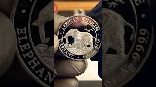 2022  SOMALIA  ElephantBaby  African Wildlife  100 Schillings  1 Troy Oz  9999 Fine Silver [upl. by Kavanaugh]