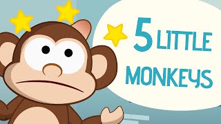 Canciones Infantiles en ingles  5 Little monkeys  Toobys [upl. by Kurys]