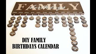 How to Make A DIY Family Birthday Calendar Board [upl. by Guilbert]