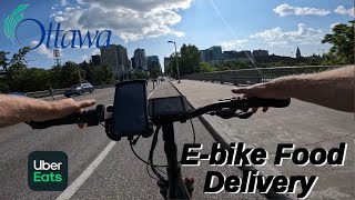 Uber Eats EBike Food Delivery In Ottawa On a Sunday Afternoon [upl. by Ardnaek]