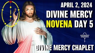 Divine Mercy Novena Day 5 ✝️ with Chaplet of Divine Mercy ✝️ April 2 2024 [upl. by Arimas]