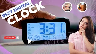 Bulfyss USB Rechargeable Digital Alarm Clock Date Temperature Backlight LCD Display Smart Clock [upl. by Anaeco]