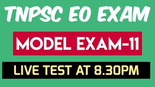 🔴 AUG 21SUN LIVE TEST  EO MODEL EXAM11  100 QUESTIONS  KRISHOBA ACADEMY [upl. by Enilreug]