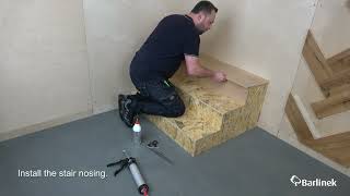 Stair nosing installation  glue down method [upl. by Ilrac]