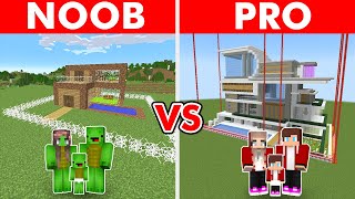 Minecraft NOOB vs PRO SAFEST SECURITY HOUSE BUILD CHALLENGE TO PROTECT FAMILY [upl. by Yannodrahc]