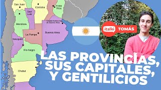 Provincias de Argentina capitales y gentilicios [upl. by Ibbie]