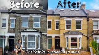 1 YEAR in 30 minutes RENOVATING an OLD LONDON VICTORIAN TERRACED HOUSE into DREAM HOME [upl. by Fontes]