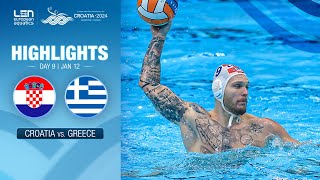 Croatia vs Greece Highlights  Quarter Finals  European Water Polo Championships 2024 [upl. by Nazarius]