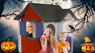 Amelia Avelina amp Akim Halloween story with the Witch house [upl. by Aihsiyt]