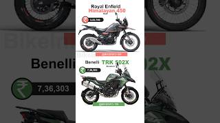 Royal Enfield Himalayan 450 vs Benelli TRK 502XBikeInfo automobile motorcycle ridecomparisons [upl. by Ysle225]