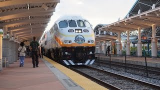 Train Action in Orlando Sunrail Commuter Rail [upl. by Ahsienar]