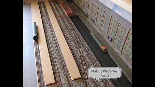 Making platforms for a model railway using Slaters plasticard Part 2 [upl. by Finzer]