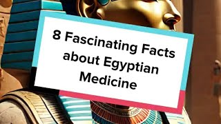 8 Fascinating Facts about Egyptian Medicine egypt travel medicine [upl. by Essilem]