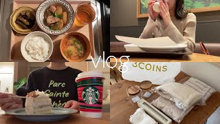 〈vlog〉食べることが好きな一人暮らし社会人の日常3COINS購入品🛒スタバフード🎄ぶり大根自炊👩🏻‍🍳 [upl. by Eylhsa]