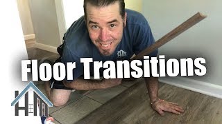 How to thresholds Cut and install floor transitions Easy [upl. by Dowdell]