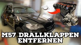 BMW M57 Drallklappen entfernen  Ansaugbrücke reinigen X5 US Modell 30d 330d 530d 630d 730d [upl. by Pomcroy260]