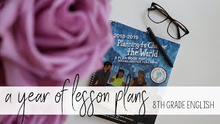 MY ENTIRE YEAR IN LESSON PLANS  8TH GRADE ELA [upl. by Vashtia481]