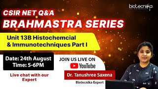 Brahmastra Series CSIR NET Unit 13B Histochemcial amp Immunotechniques Part I Question Discussion [upl. by Behka]