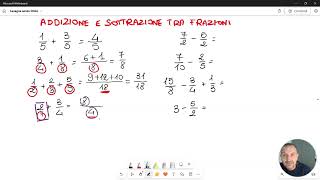 Addizione e sottrazione tra frazioni [upl. by Lepper]