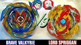 BATTLE  Brave Valkyrie Ev 2A VS Lord Spriggan BlDm  Beyblade Burst SparkingSuperking [upl. by Applegate]