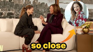 OMG  Drew Barrymore Finally Reveals Why She Awkwardly Sits So Close to Her Talk Show Guests [upl. by Grewitz676]