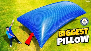 Making Worlds Biggest Pillow using Rain Cover 🔥🔥 దాని లోపలికి వెళ్ళాము …😱😱 Telugu Experiments [upl. by Yrmac]