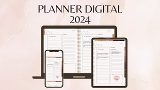 MELHOR PLANNER DIGITAL 2024 para CELULAR TABLET E COMPUTADOR  Agenda digital [upl. by Rubin542]