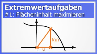 Extremwertaufgaben 1 Beispiel für Flächeninhalt Dreieck maximieren aka Optimierung [upl. by Ybocaj]