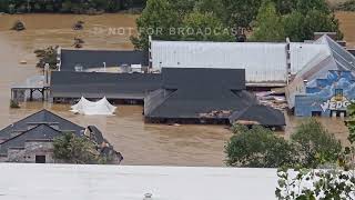 09282024 Asheville NC  Catastrophic Flooding  Buildings Destroyed or Underwater  No PowerComm [upl. by Lednew]