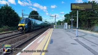 Trains at Burnham 280924 Part 1 4K [upl. by Nnazus329]