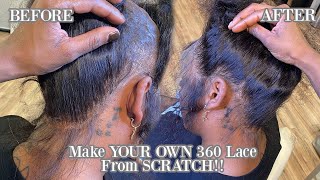 Make Your OWN 360 laceFROM SCRATCH  InDepth  Step by Step  Laurasia Andrea [upl. by Lleder]