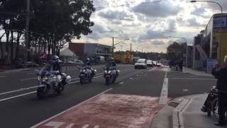 Vietnam Veterans Repatriation Sydney Australia 2016 NSW Police VIP Escort [upl. by Eceinal]