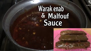 How to make warak enab and malfouf saucequick and easy to cook recipe [upl. by Eaton]