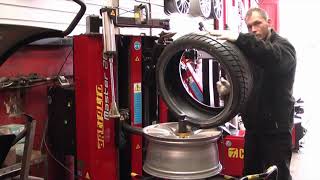 Tyre fitting How to fit runflat and low profile tyres [upl. by Christiane252]