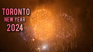 2024 Toronto New Year’s Eve FIREWORKS Celebration Countdown January 1 2024 [upl. by Mimi635]