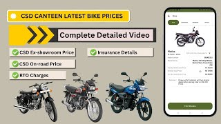 CSD Canteen Bike Price List 2024 [upl. by Kara-Lynn]