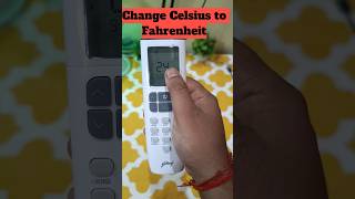 How to Change Celsius to Fahrenheit in Godrej Ac shortsfeed godrejac godrejacremote trending yt [upl. by Khoury]