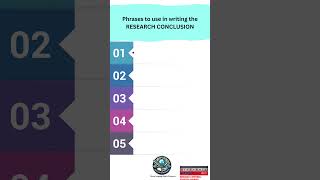 Lesson 7 ResearchPhrases to use in Writing the Research Conclusion Part 1 researchtips [upl. by Gasper482]