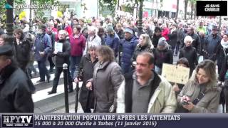 TARBES La foule se rassemble à Tarbes 11 janvier 2015 [upl. by Bozuwa]