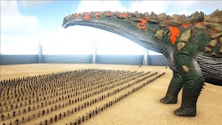 1000 Humans VS Titanosaur  ARK Survival Evolved  Cantex [upl. by Akcirahs]