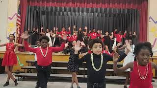 Students at LAs Baldwin Hills Elementary Dance To Luther Vandross Bad Boy  Having a Party [upl. by Adella]