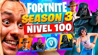 REACCIONANDO A LA TEMPORADA 3 Y PASE DE BATALLA NIVEL 100 TODO COMPRADO EN FORTNITE  TheGrefg [upl. by Wilhelm]