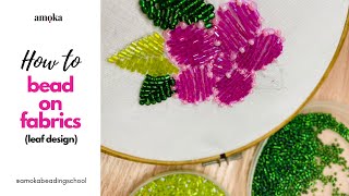 HOW TO BEAD ON FABRICS fabric beading  super easy [upl. by Nanreit]